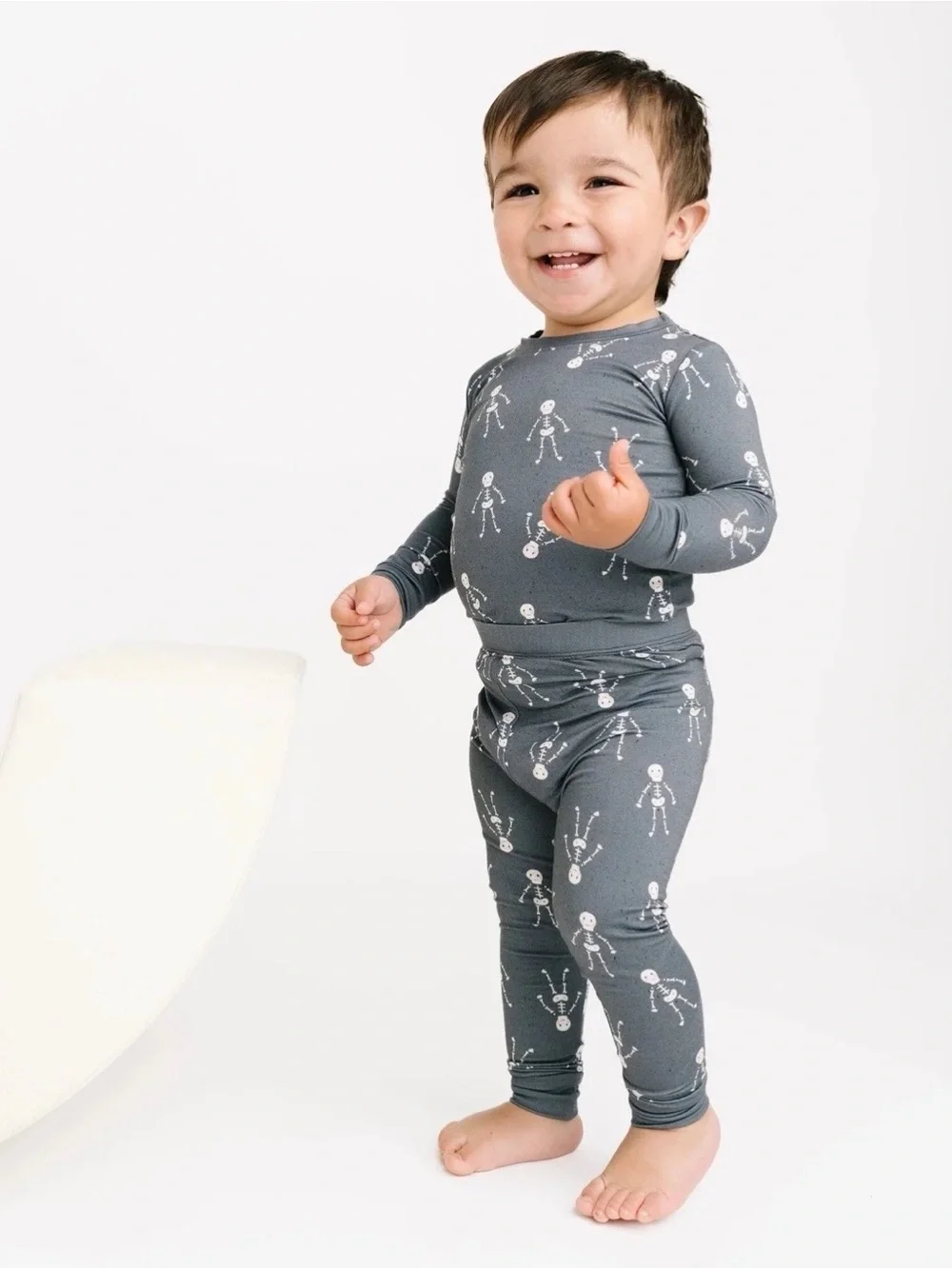 LITTLE ONE SHOP Skeleton Squad Halloween Bamboo Pajama Set - 2T